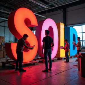 Signage 3D & Huruf Timbul